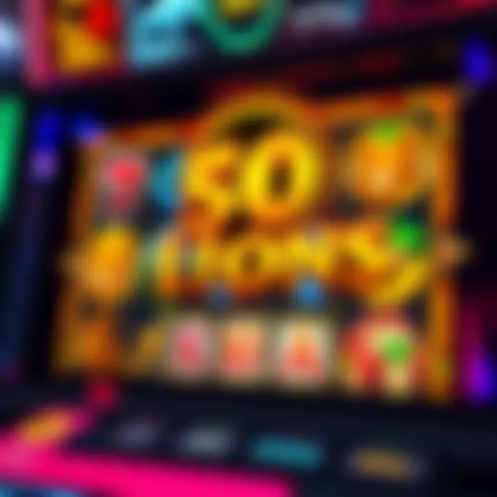 50 Lions Slot Machine Interface A vibrant depiction of the 50 Lions slot machine game interface showcasing its colorful reels and symbols.