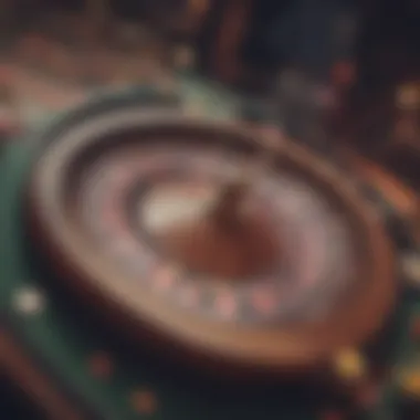 The thrill of a spinning roulette wheel in action.