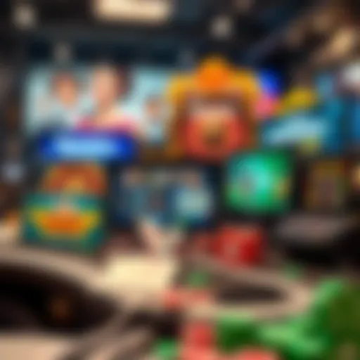 Diverse Online Gambling Platforms Depiction of various online gambling platforms showcasing diverse offerings.