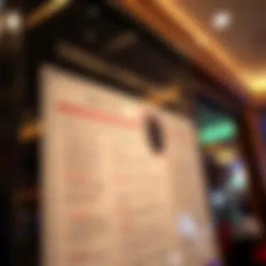 Detail of dress code guidelines displayed at the casino entrance