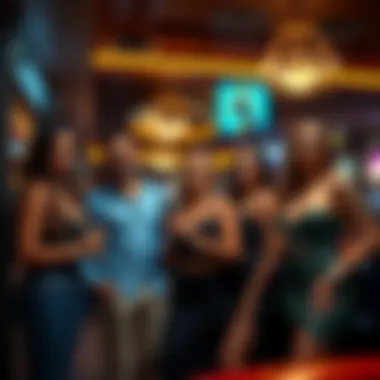 Group of friends enjoying a night out in fashionable clothing