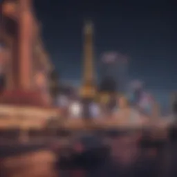 Vibrant Las Vegas skyline at night