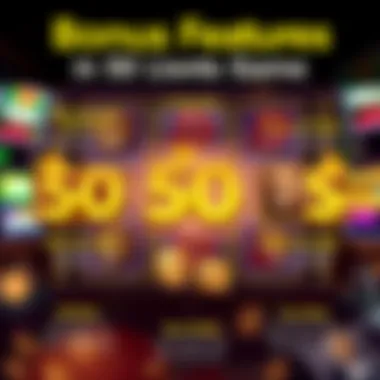Bonus Features in 50 Lions Slot Game A graphic representation of bonus features available in the 50 Lions slot game, highlighting their benefits.