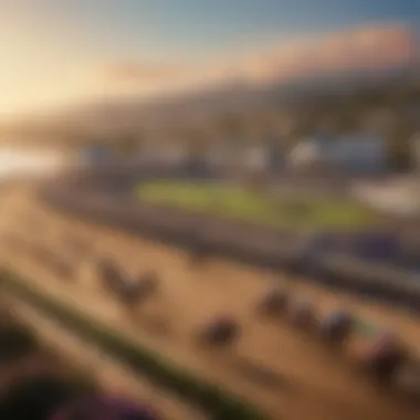 A stunning view of Del Mar racetrack during Breeders' Cup.