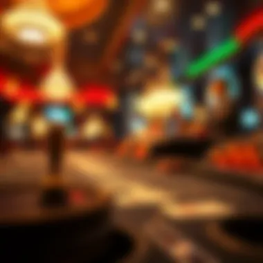 The Casino Experience A close-up of casino tables, highlighting the atmosphere of gaming