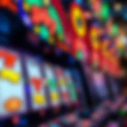A close-up view of a colorful jackpot slot machine display