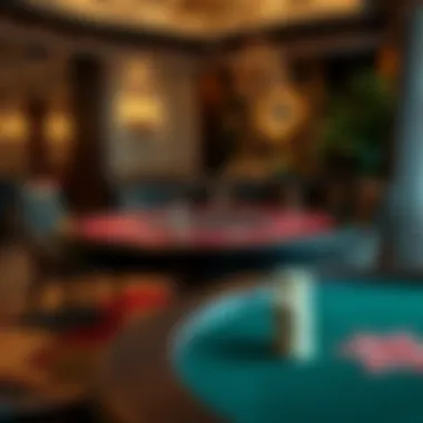 Luxurious Poker Table in Home Setting Luxurious poker table set in an elegant home environment