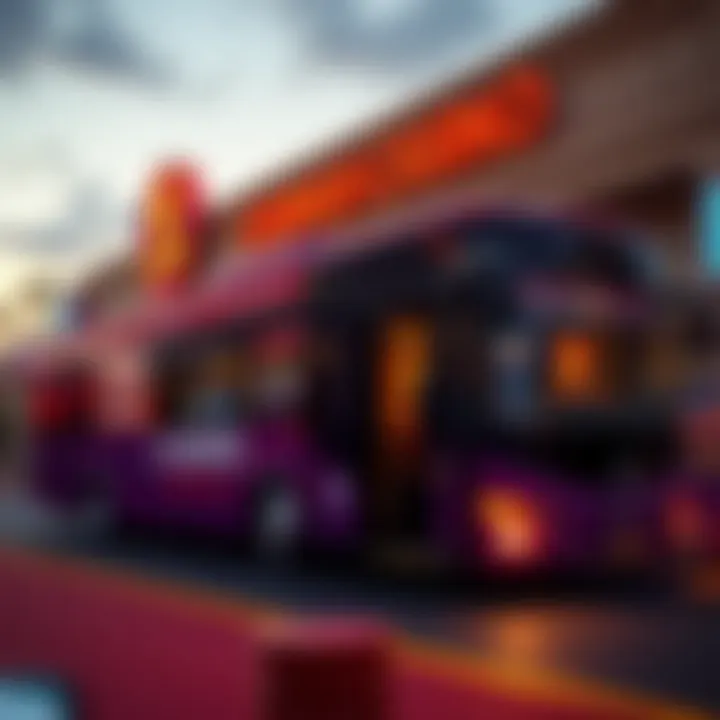 The bus arriving at the Chumash Casino, excitement in the air