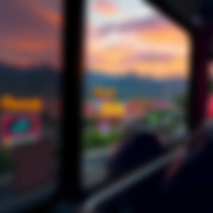 A scenic view of the Chumash Casino from the bus window