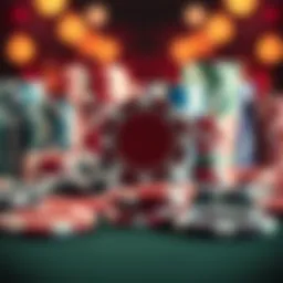 Elegant display of clay poker chips arranged in a vibrant layout