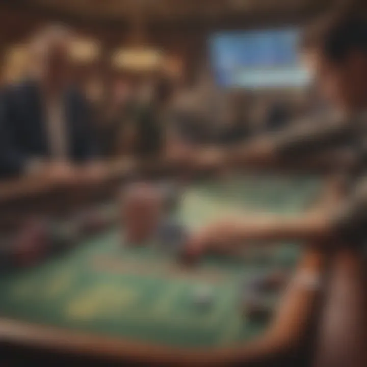 Craps table in a vibrant San Diego casino