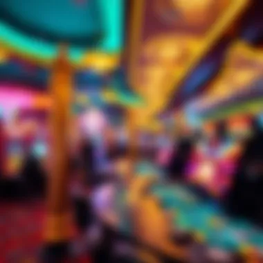 Exciting gaming atmosphere in a casino