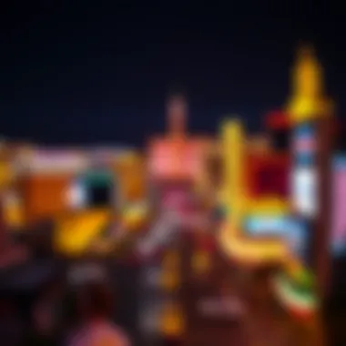 Panoramic view of the Las Vegas Strip at night