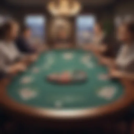 Illustration of a Texas Hold'em table setup