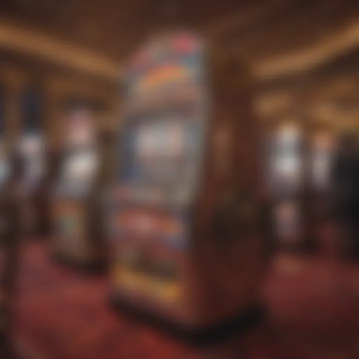 A vibrant Aristocrat Gaming machine lighting up the casino floor