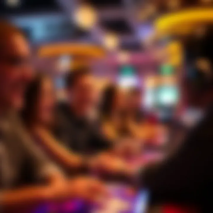 Joyful Gaming Experience Excited group enjoying casino gaming