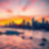 Stunning Atlantic City Skyline Vibrant Atlantic City skyline at sunset