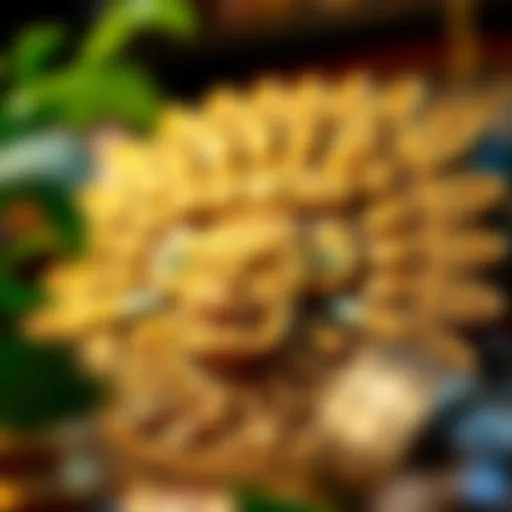 Intricate Aztec symbols and artifacts