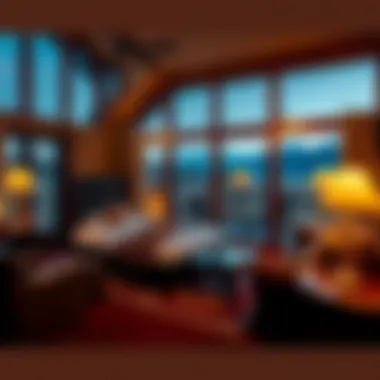Comfortable Lodging Experience at Clearwater River Cozy lodge room showcasing comfortable furnishings and scenic views