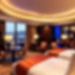 Luxurious room at Mohegan Sun Hotel showcasing elegant decor