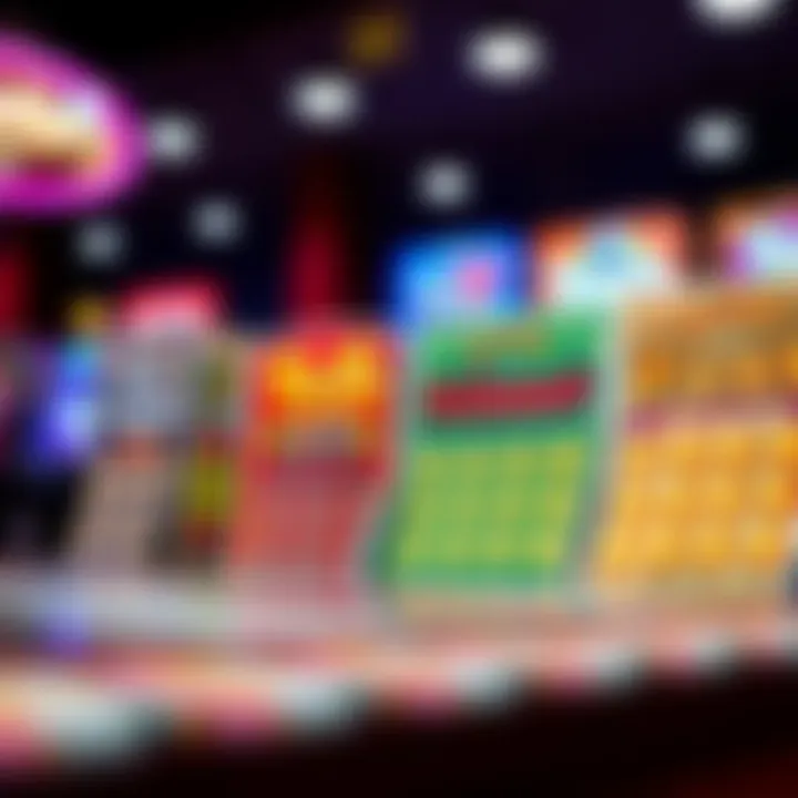 Diverse Scratch-Off Game Types Visual comparison of different scratch-off game types