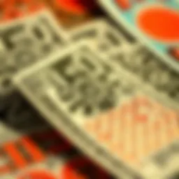 Intricate patterns on lottery scratch-off tickets