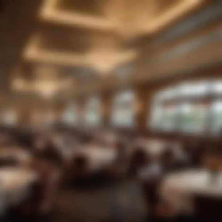 A dining area within the casino featuring elegant decor