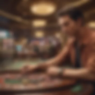 An illustration showing a player engaging with Chumba SC coins in a casino environment