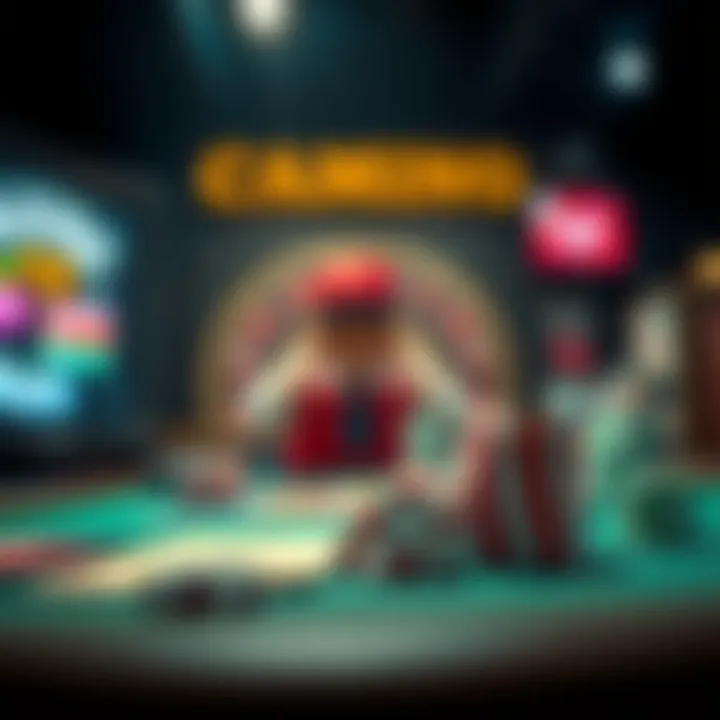 Conceptual image of responsible gambling practices and safety measures