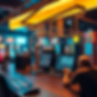 Illustration depicting technological infrastructure behind online gambling platforms