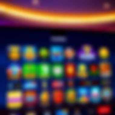 Variety of popular casino game icons displayed on a screen