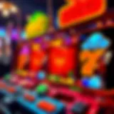 Colorful online slot game symbols