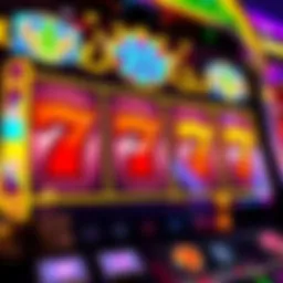 An engaging display of a 777-themed slot game interface with vibrant graphics and spinning reels