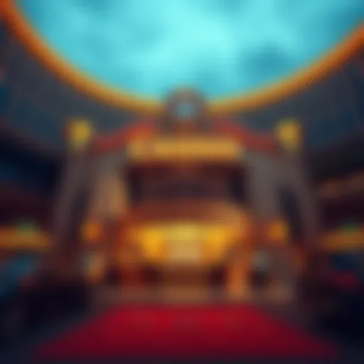 The iconic entrance of a famous Las Vegas casino showcasing its lavish design