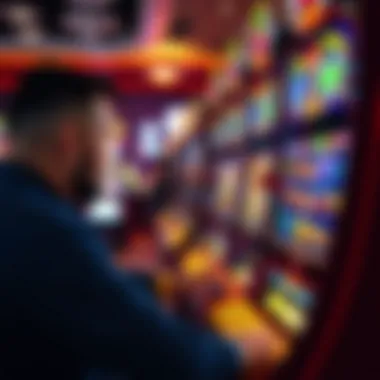 A player engaging with a video slot machine