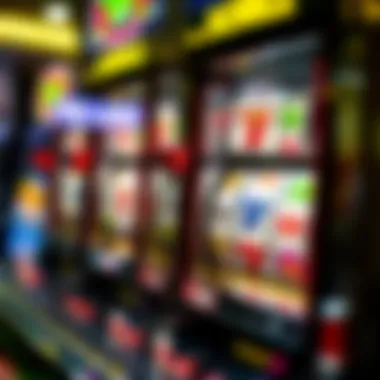 Detailed view of a lock and link slot machine highlighting its unique features