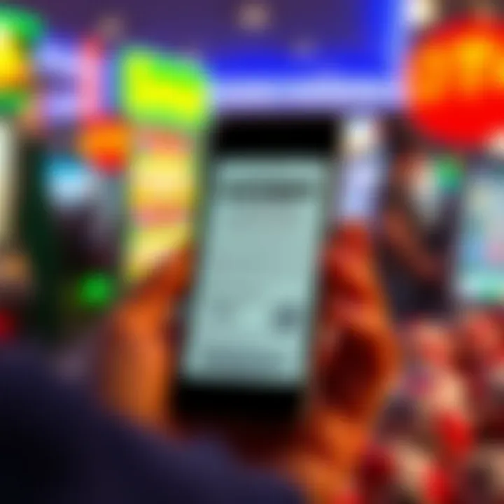 Convenience of Playing Lottery on Mobile Devices Lottery ticket on a smartphone screen