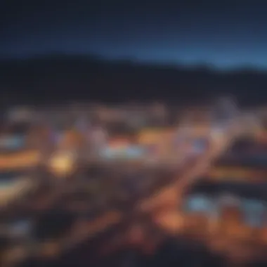 Nevada's skyline at night symbolizing the gambling culture