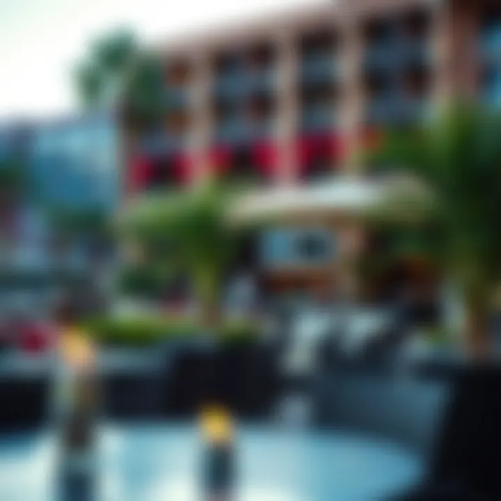 A serene outdoor area providing a relaxing atmosphere for guests.