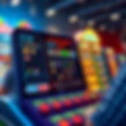 Conceptual illustration of digital scratcher app interface