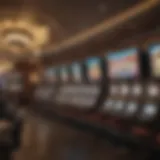 Interior view of Seneca Niagara Casino sportsbook showing betting terminals