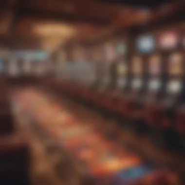 Gaming floor filled with vibrant slot machines and table games