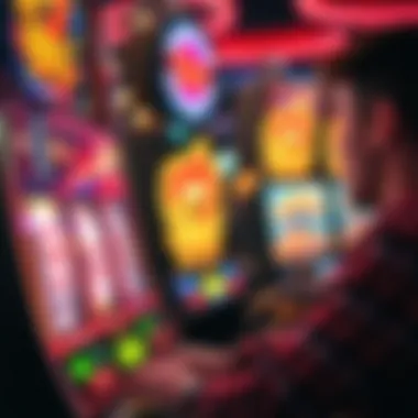 Player Experience with Rock and Roll Slots Close-up of a player engaging with a rock and roll themed slot machine
