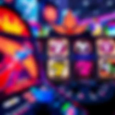 Symbols of Rock Music in Slot Gameplay An array of rock band symbols and imagery on slot machine reels