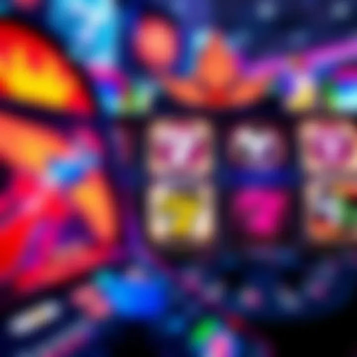 Symbols of Rock Music in Slot Gameplay An array of rock band symbols and imagery on slot machine reels