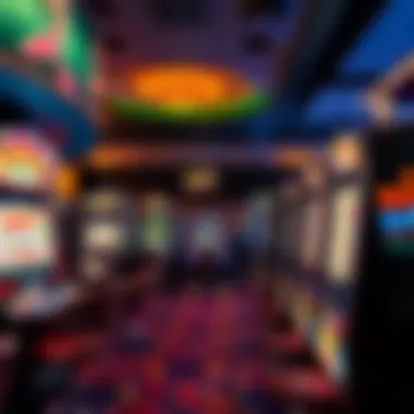 The Casino Scene: Rock and Roll Slot Machines A bustling casino floor showcasing various themed slot machines