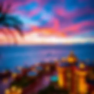 Casino Sunset View Spectacular view of a casino at sunset