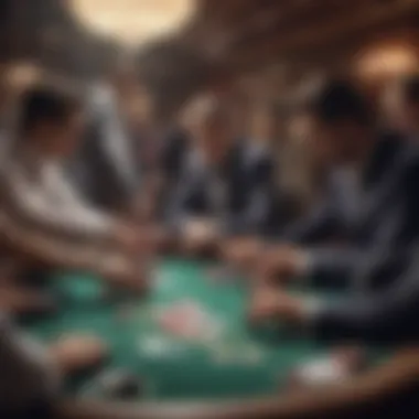 Players engaged in a high-stakes poker game