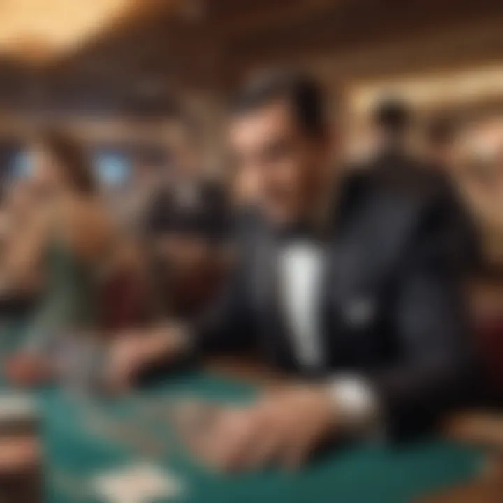 A vintage casino showcasing the glitz and glamour of the era