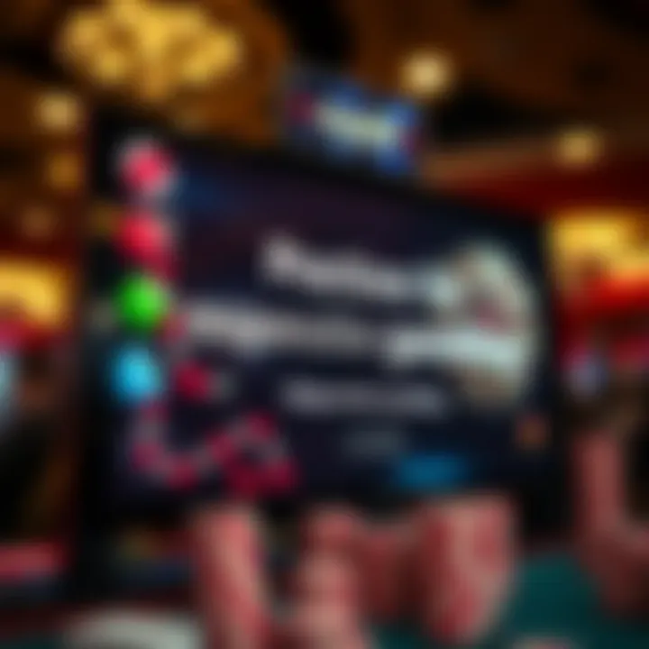 Practices for Responsible Gambling Responsible gambling message displayed on a screen